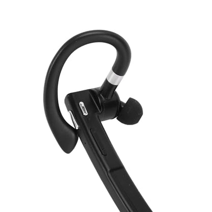 Jiawu Single Ear Bluetooth Headset, Noise Cancelling Dual Mic 180 Deg Rotate Trucker Headset, Wireless Business with USB Adapter for Truck Drivers Business