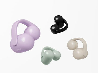 Sony LinkBuds Clip Open-Ear Truly Wireless Earbuds Clip-On Design, Greige - color: Greige
