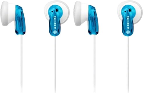 Sony MDRE9LP/BLU Earbud Headphones, Blue (Pack of 2) - color: Blue, size: 2 count