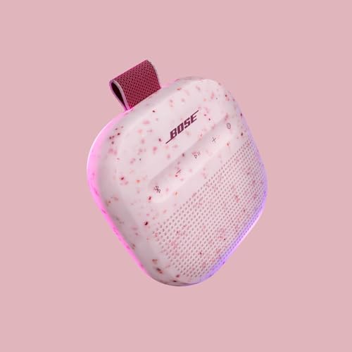 Bose SoundLink Micro Portable Bluetooth Speaker (2nd Gen), Wireless Outdoor Speaker, Up to 12 Hours Battery Life, Waterproof and Dustproof, Petal Pink - Limited Edition Color | Bluetooth 5.4 with 12-hour battery and IP67 rating for travel, hiking and outd