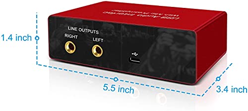 Audio Interface USB Audio Interface with Mic Preamplifier USB Audio Mixer Recorder with 48V Phantom Power, 24 Bit, Support Tablet, Computers and Other Equipment Recording （NO DAW Software included）