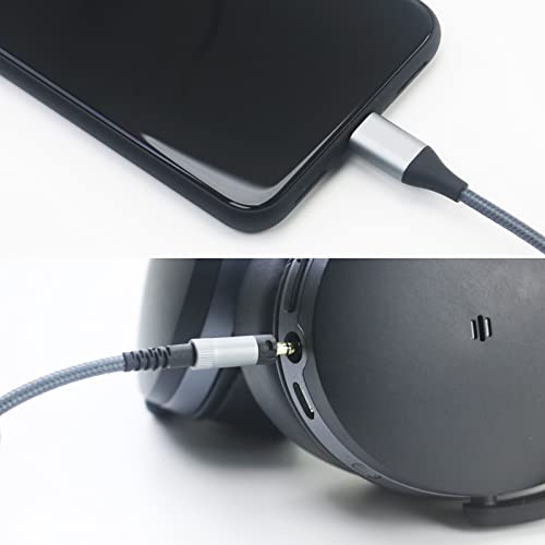 NewFantasia USB C Audio Cable Compatible with Sennheiser HD400S HD4.40 HD4.40BT HD4.50 HD4.50BTNC Headphone, Remote Volume Mic Compatible with iPhone 17/ Air /16/15/iPad