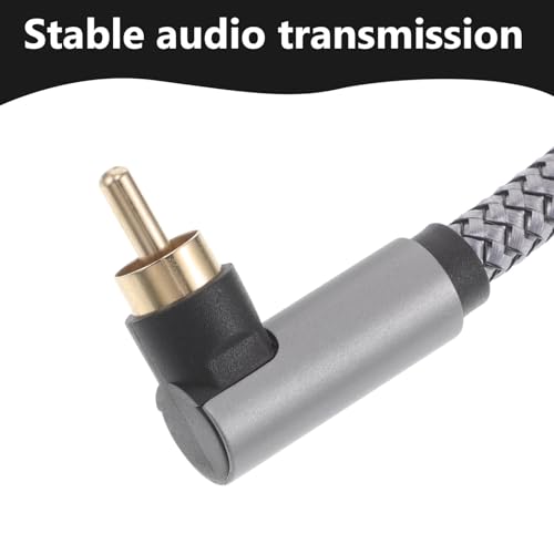 5m Digital Coaxial Audio Cable with Braided Jacket, Dual Cords for Amplifier and Home Theater, Television Accessories Compatible with Subwoofers and HDTV Systems