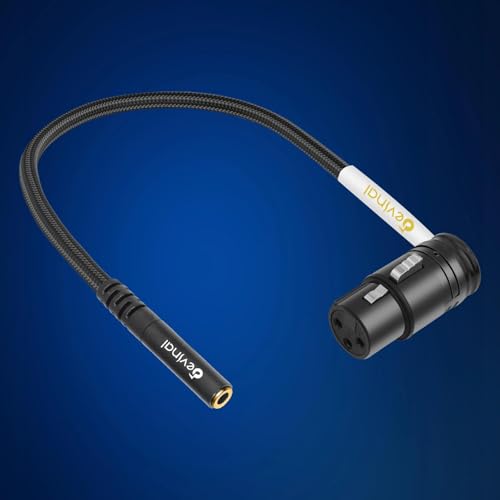 Rotatable Right-Angle XLR to 1/8" Female Cable, Adjustable-Angle Low-Profile XLR Female to 3.5mm Microphone Adapter Connector, 1 FT - color: 35F_XLRF