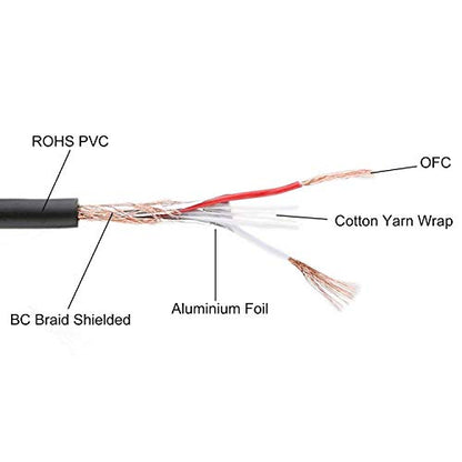 ABuff 5 Pack 20ft XLR Cable, Profession Balanced 3 Pin DMX Cables Male to Female, XLR Microphone Cable Patch Cables for Microphone, Audio, Guitar, Speaker