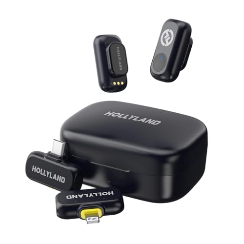 Hollyland Lark A1 (2TX + Lightning RX), Wireless Microphone for iPhone/iPad - color: Black