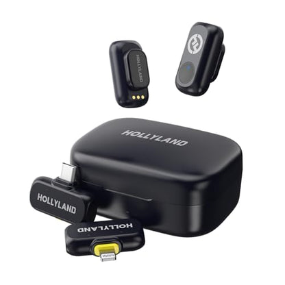 Hollyland Lark A1 (2TX + Lightning RX), Wireless Microphone for iPhone/iPad - color: Black