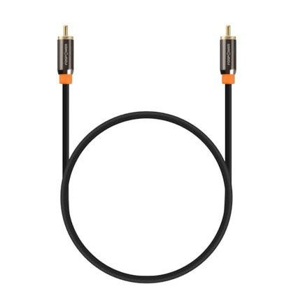 FosPower Digital Audio Coaxial Cable [24K Gold Plated Connectors] Premium S/PDIF RCA Male to RCA Male for Home Theater, HDTV, Subwoofer, Hi-Fi Systems - 6ft/2Pack - size: 6Feet-2Pack