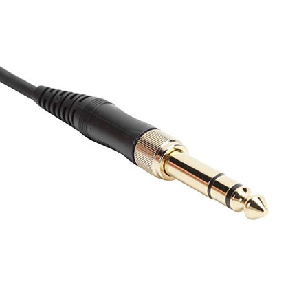 Diyeeni Coiled Headphone Cable for HD25 HD560 HD540 3.5mm to 6.35mm Adapter OFC Copper Wire Twisted Pair Design HD Sound 1.5m Unstretched 6m Stretched