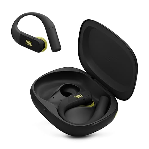 JBL Endurance Peak 4 - Cancelling Sport Earbuds - Black | Adaptive Noise Cancelling with Smart Ambient, IP68 water and dust proof, Secure fit with TwistLock design - color: Black/Lime
