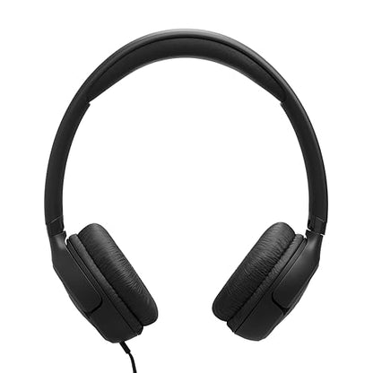 JBL Tune 530 Wired - Wired On-Ear Headphones - Black | JBL Pure Bass Sound, Lightweight, comfortable, and foldable, Tangle-free flat cable, Hands-free calls - color: Black