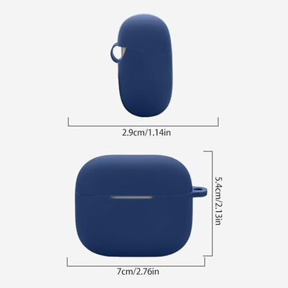 Ultra Thin Silicone Cover Shell Earphone Case Comfortable Touch for Scratch Protector Soft Touch - color: Dark Blue