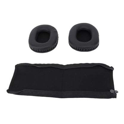Ejoyous Earpad Headband Protector Set Replacement Ear Pads Headband Cushion Pad Cover Memory Foam Protein Leather with Zipper Closure for M50X M40X M30X M20X Headphone