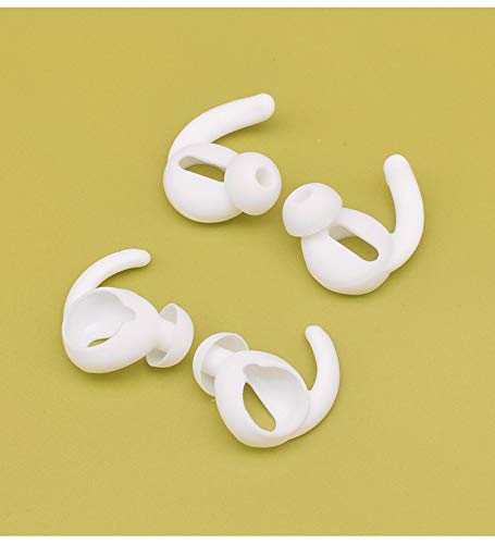 Zotech Ear Hooks Covers, 3 Pairs, Compatible with Apple AirPods 1st/2nd/3rd/4th Gen & EarPods, Secure Fit Earbud Tips, White
