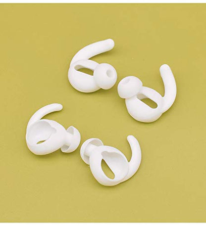 Zotech Ear Hooks Covers, 3 Pairs, Compatible with Apple AirPods 1st/2nd/3rd/4th Gen & EarPods, Secure Fit Earbud Tips, White