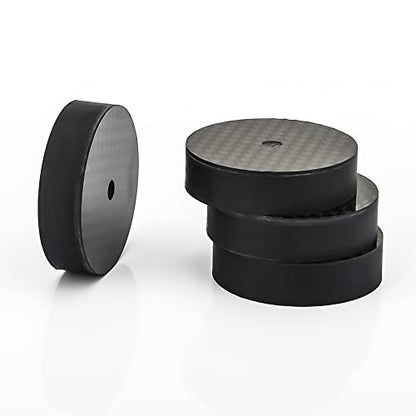 Audiocrast 4X Carbon Fiber Isolation Pads, 40x10mm Speaker Shock Absorber Vibration Dampener for Turntable, Subwoofer, Amplifier, DVD Player - size: 40x10mm