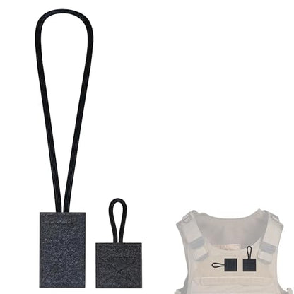 Ezcora 2 Pack Radio Mic Holder for Law Enforcement, 50 lb Load Capacity, Super Strong Stitches No Breaking, Mic Clips for Police Officer Vest Accessories (1 Long & 1 Short) - style: 2 Pack
