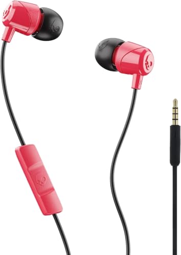 Skullcandy Jib Wired Earbuds with 3.5mm AUX Plug,Noise Isolating Fit,in-Line Microphone Call and Track Control,Convenient for Travel - Red,(Pack of 6) - color: Red, size: 6 Pack