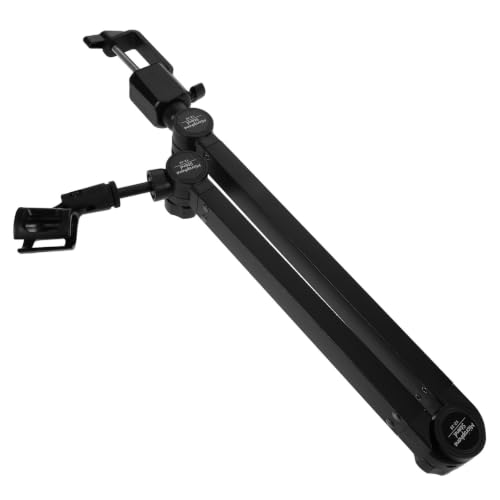Heavy Duty Management and Desk Stand Arm Microphone Mic Boom Adjustable with Clip, Metal Plastic Construction, High Load Capacity and Cable for Podcasting and Live Streaming