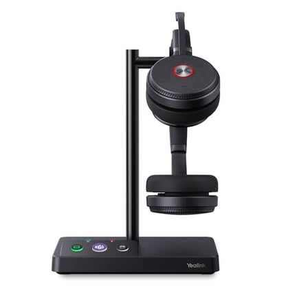 Yealink WH62 Dual Wireless DECT Headset for IP Phone & PC, Teams & Zoom | 525ft Long Range, Quick Mute, Noise Canceling Microphone, Call Control, 14H Battery for Home Office Call Center - style: WH62 Dual-ear