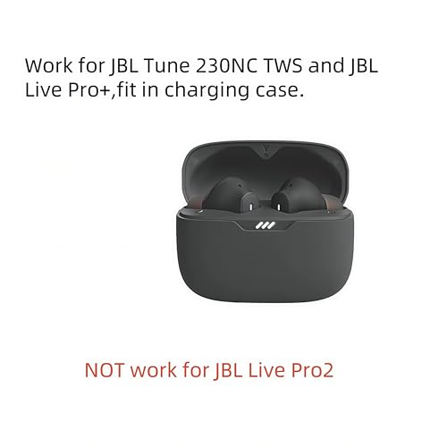 Replacement Earbuds Tips Silicone Ear Tips for J-BL Tune 230NC TWS/Live Pro+/Tune 125TWS /Tune 130NC TWS Free X Fit in Case, Buds Tips,3 Pairs S/M/L 3 Size-Black Orange