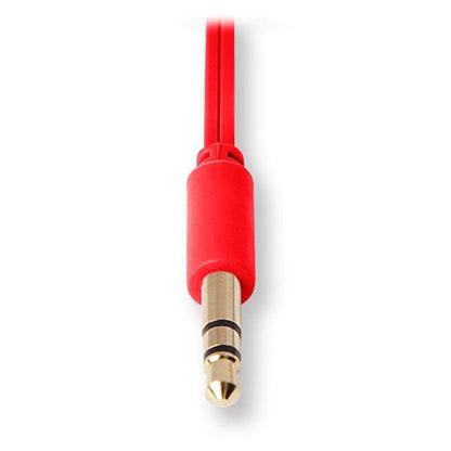 ReTrak Retractable AUX 3.5mm Audio Cable, Red (ETCABLE35RED) - color: Red, size: 5- Feet