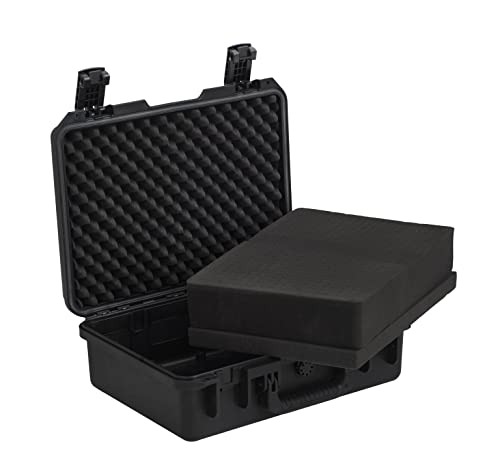 MEIJIA Premium Waterproof Hard Camera Case,Hard case with customizable fit foam,Full Protection with Light&Convenient Design,Elegant Black (18.3"x13.4"x6.7") - size: 18.3"x13.4"x6.7"
