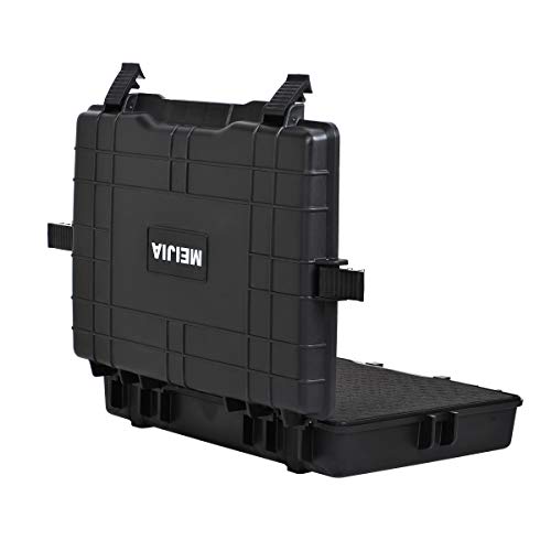 MEIJIA Waterproof Hard Camera Case,Hard Laptop Case,Hard Case with Customized Fit Foam Included, Elegant Black,Fit for computers,camera,lens(Black, 21.62"X17.25"X4.87") - size: 21.62"X17.25"X4.87"