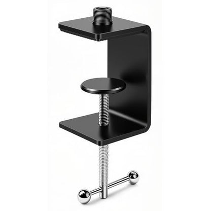 KB47 Table Microphone Clamp Mount, 5/8-27 Male and 3/8-16 Female Threads | Heavy-Duty 1-Pack Desk Mic Stand Base for Boom Arms and Goosenecks, Fits Thick Desks up to 2.36 in, Includes 2 Thread Adapter - color: C-CLAMP MOUNT (1PCS)