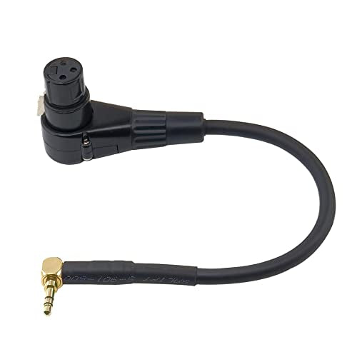 WJSTN 3-pin Right Angle XLR to 3.5mm Male Adjustable Angle Balanced Stereo Audio Adapter Cable 1 Feet - size: 1ft