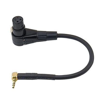 WJSTN 3-pin Right Angle XLR to 3.5mm Male Adjustable Angle Balanced Stereo Audio Adapter Cable 1 Feet - size: 1ft