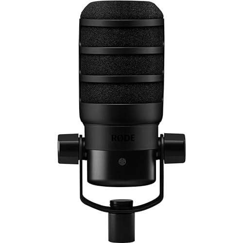 Rode PodMic USB Dynamic Broadcast Microphone Bundle with PSA1+ Silent Boom Arm and 10-Foot Balanced XLR Cable — Dual XLR and USB-C Studio Mic for Podcasting, Live Streaming, Voice Over, Broadcasting
