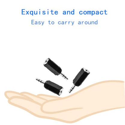 3.5mm to 2.5mm Audio Adapter, Stereo Male to Female Converter, 3-Pack, Black
