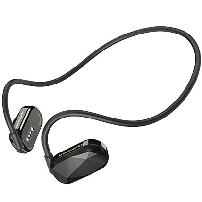 Monster Aria Air Conduction Headphones, Open Ear Wireless Bluetooth Headset, Lightweight Sport Headphones with ENC Clear Talk, 8H Playtime for Running, Cycling, Hiking, Driving(Black