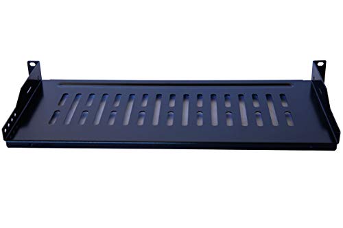 Server Shelf Cantilever Tray Vented Shelves Rack Mount 19 Inch 1U 8Inch(200mm) Deep - color: Black-8Inch, size: 8Inch(200mm) Deep