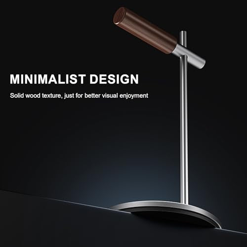 Oak Headphone Stand, Wood Headset Stand for Desk, Universal Holder for Airpods max, Bose, Beats, Gaming, Apple Vision Pro, VR Display Stand (Silver) - color: Silver