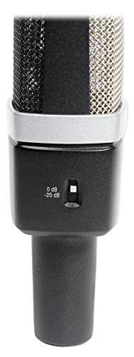 AKG C214 Professional Large-Diaphragm Studio Condenser Mic Recording Mic Bundle with Audio Technica ATH-M30X Monitor Headphones and Rockville RockShield 1 Mic Isolation Shield