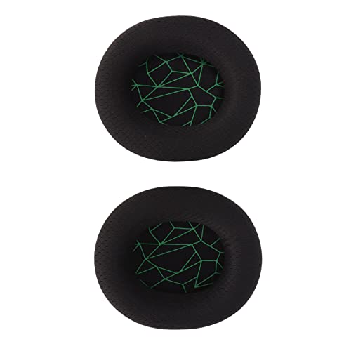 Replacement Ear Cushion Pads with Memory Foam Protein Leather for 3 5 7 Pro ATH M40X M50X MDR 7506 Cloud 2 Black V2 (Black earpads with Green Silk Screen) - color: Black earpads with green silk screen