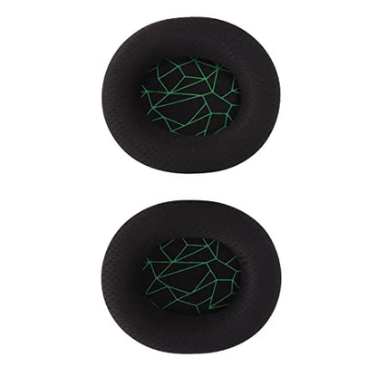 Replacement Ear Cushion Pads with Memory Foam Protein Leather for 3 5 7 Pro ATH M40X M50X MDR 7506 Cloud 2 Black V2 (Black earpads with Green Silk Screen) - color: Black earpads with green silk screen