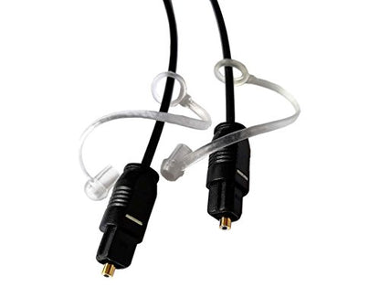 easyday 5ft 10ft 16ft 5/10/16 Feet Thin Optical Toslink Digital SPDIF Optic Audio Cable (1.5 Meter / 5ft, Black - Thin) - size: 1.5 Meter / 5ft