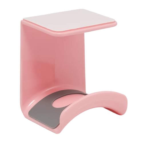 Pink Headphone Stand Hanger, Hanging Headset Holder Hook Under Desk | 1Pcs ABS Plastic Adhesive Earphones Hangers for Desk Headphone Hanger, Most Headphones and Controller - color: Pink, size: Under Desk