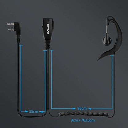 Retevis Hands Free Two Way Radio Headset with Mic, for RT22/RT68/RT21/H777