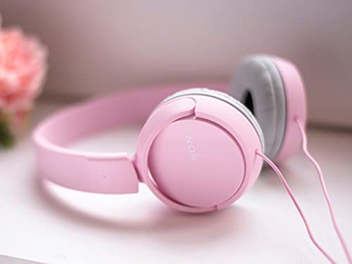 Sony ZX Series Wired On-Ear Headphones, Pink MDR-ZX110 - color: Pink, style: No Mic