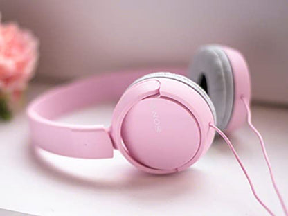 Sony ZX Series Wired On-Ear Headphones, Pink MDR-ZX110 - color: Pink, style: No Mic