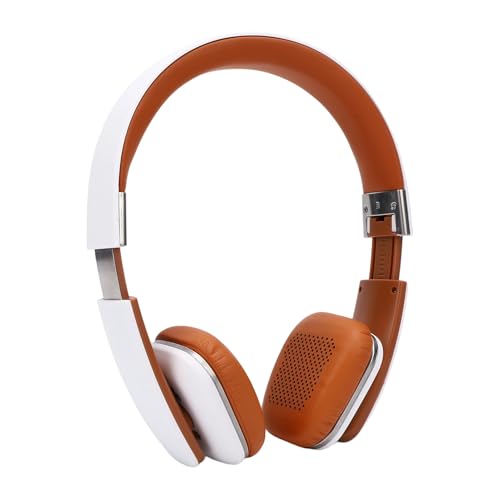 Dpofirs Wireless Over Ear Headphones 6.0 | Adjustable Lightweight Headset with Immersive Stereo Sound and Comfortable Earcups for Travel Home Office (White) - color: White
