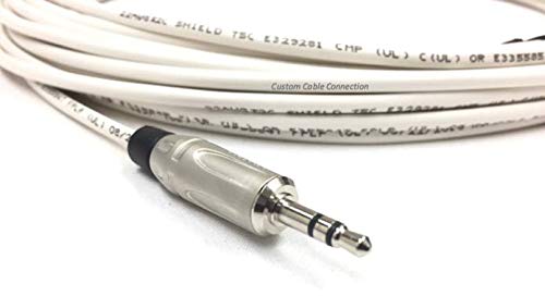 Custom Cable Connection 50 Foot Plenum CL3P 3.5mm (1/8 inch) Stereo Audio Cable Male to Male - size: 50 Foot