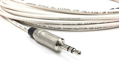 Custom Cable Connection 25 Foot Plenum CL3P 3.5mm (1/8 inch) Stereo Audio Cable Male to Male - size: 25 Foot