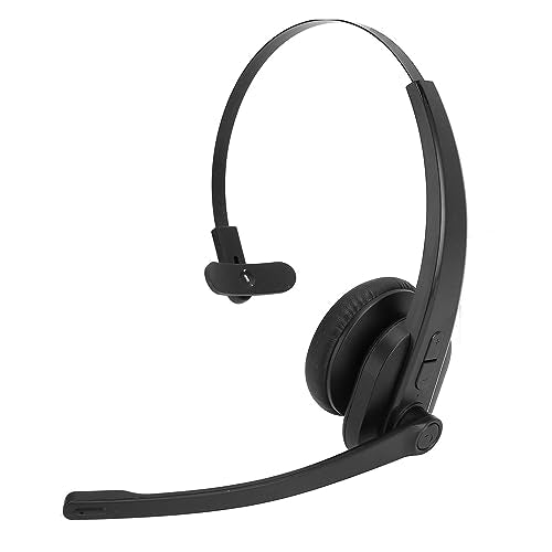 EBTOOLS Bluetooth Cordless Headset, Mono Telephone Headset with Rotatable Microphone, 11h Talk Time, All Day Comfort Design, Single Ear Call Center Headset for Office Home