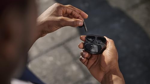Philips T2520 True Wireless Earbuds, Bluetooth 5.4, Active Noise Cancelling, AI Mic Clear Calls, Dynamic Bass, 20H Battery, IPX4 Water Resistant, Black