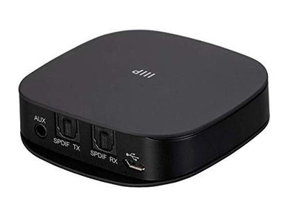 Monoprice Premium Bluetooth 5 Transmitter & Receiver with aptx HD, aptX, aptX Low Latency, AAC, and SBC Codecs and Optical and Aux Inputs Small